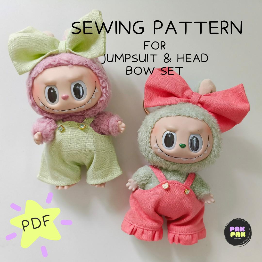 PDF Pattern for Labubu Jumpsuit with Detailed Sewing Guide – Create Your Own Adorable Outfit, Handmade Labubu Clothes - by Pakpak handmade
