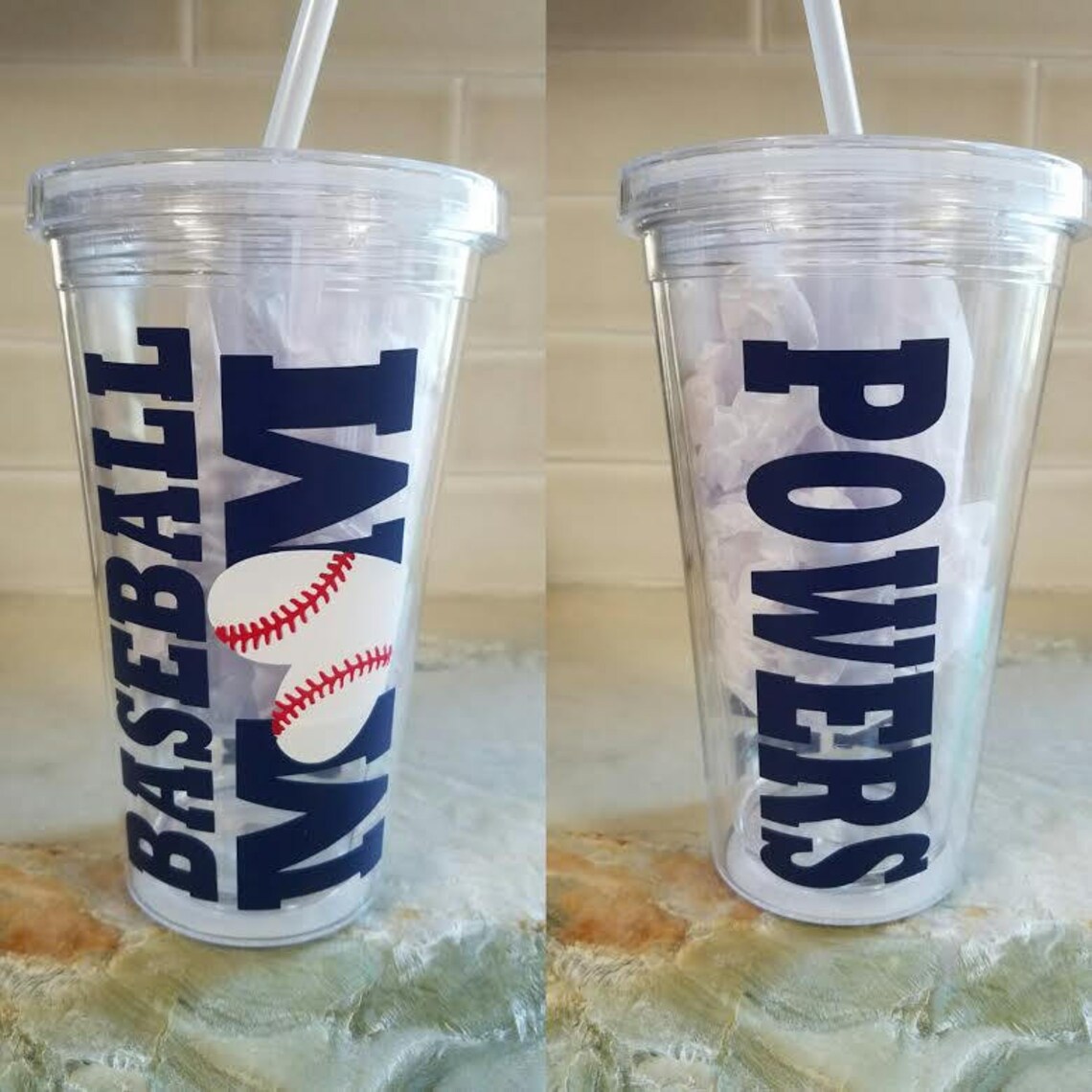 Baseball mom tumbler/ Baseball mom/ Sports cups/ Personalized Etsy
