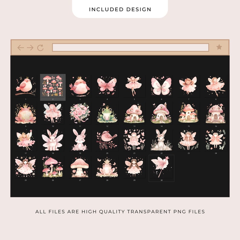 Fairy Forest Clipart Bundle - Watercolor Pastel Pink Garden Fairies ...