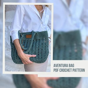 Crochet Raffia Beach Bag Pattern: Reusable Tote (PDF Pattern)