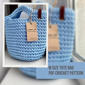 Crochet tote bag pattern reusable grocery bag, Crochet granny square round bag, Bag crochet pattern