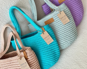 Crochet Tote Bag Pattern, Reusable Market Purse (PDF Tutorial)
