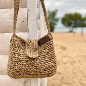 Crochet Jute Crossbody Bag Pattern, Easy Pattern Crochet Wicker ...