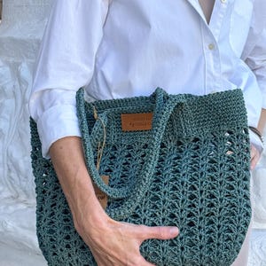 Crochet Aventura Bag, Raffia Bag, Straw Bag, Crochet Shopping Bag, Crochet Tote Bag, Handmade Crochet Bag