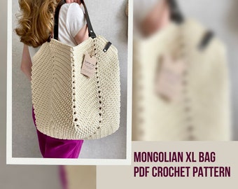 Patrón de bolso cuadrado de abuela a crochet: bolso reutilizable (patrón PDF)
