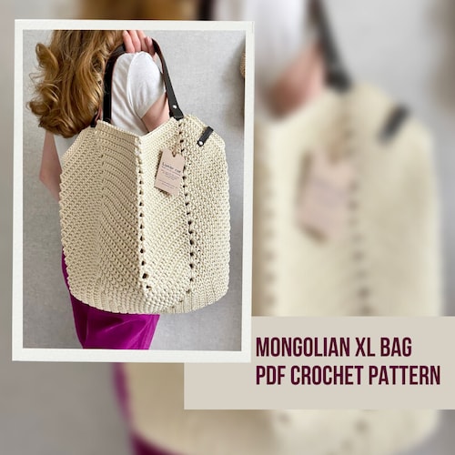 Crochet Tote Bag Pattern Reusable Grocery Bag Crochet Granny Etsy