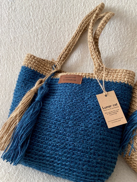Crochet Tote Bag Pattern Reusable Grocery Bag, Tote Bag Crochet Pattern PDF  Aesthetic Bag, Large Crochet Beach Bag 
