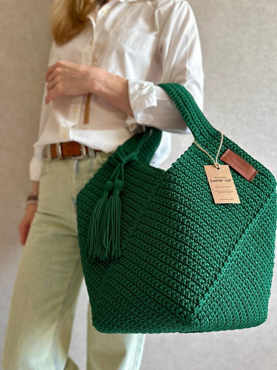 無料配送 ◆clor ◆ CROCHET SHOPPER BAG バッグ Crochet Pattern Handbag Shopping Bag CHOCOLATE PDF German - Etsy