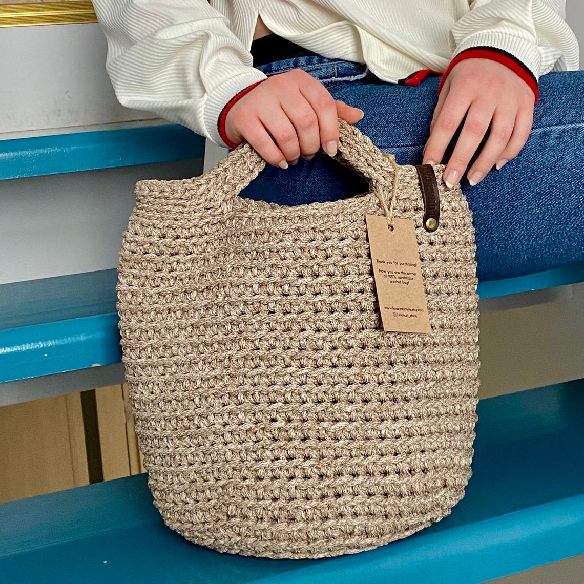 Crochet Bag Pattern Reusable Grocery Bag Crochet Granny Etsy