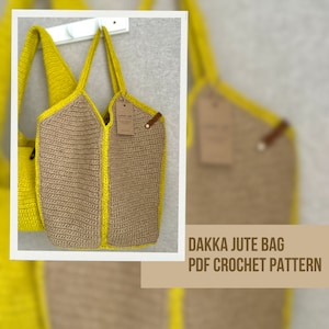 Crochet Jute Dakka Bag Pattern: Reusable Market Tote (PDF Pattern)