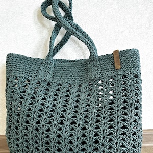 Bast Strandtasche häkeln: Wiederverwendbare Tragetasche (PDF-Muster) Bild 8