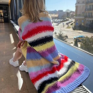 Mohair cardigan, Knitted cardigan, Handmade Alpaca Cardigan