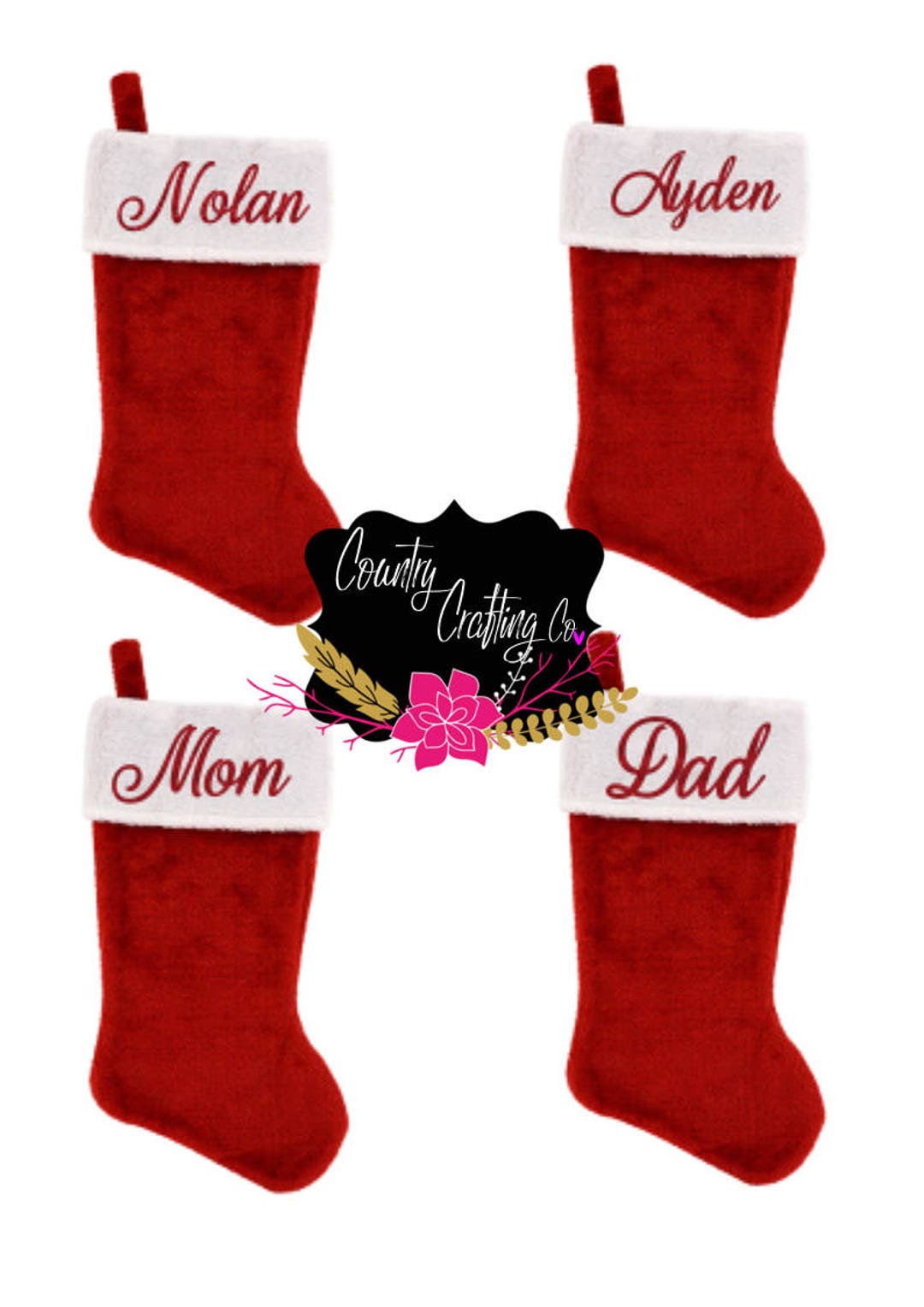 Stocking Custom Stocking Personalized Stocking Christmas Etsy