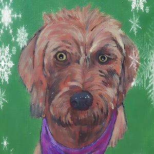 Carte de Noël Vizsla à poil dur
