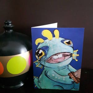 Carte de voeux pour bébé murloc - Warcraft, personnage de Hearthstone.