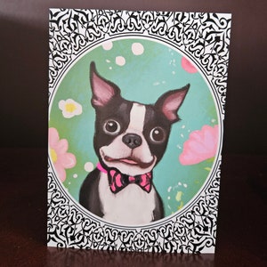 Cartão de felicitações Boston Terrier