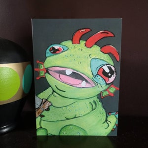 Carte de voeux pour bébé murloc - Warcraft, personnage de Hearthstone.