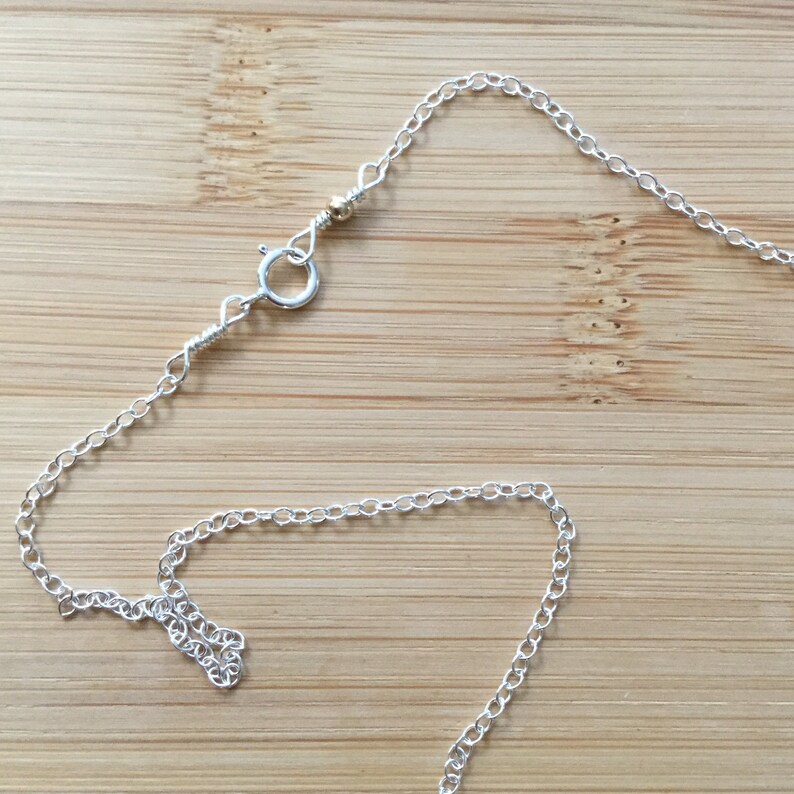 Minimalist Mixed Metal Choker Sterling Silver Chain 14K Gold Filled Tube Necklace Layering Necklace Mixed Metal Tube Necklace