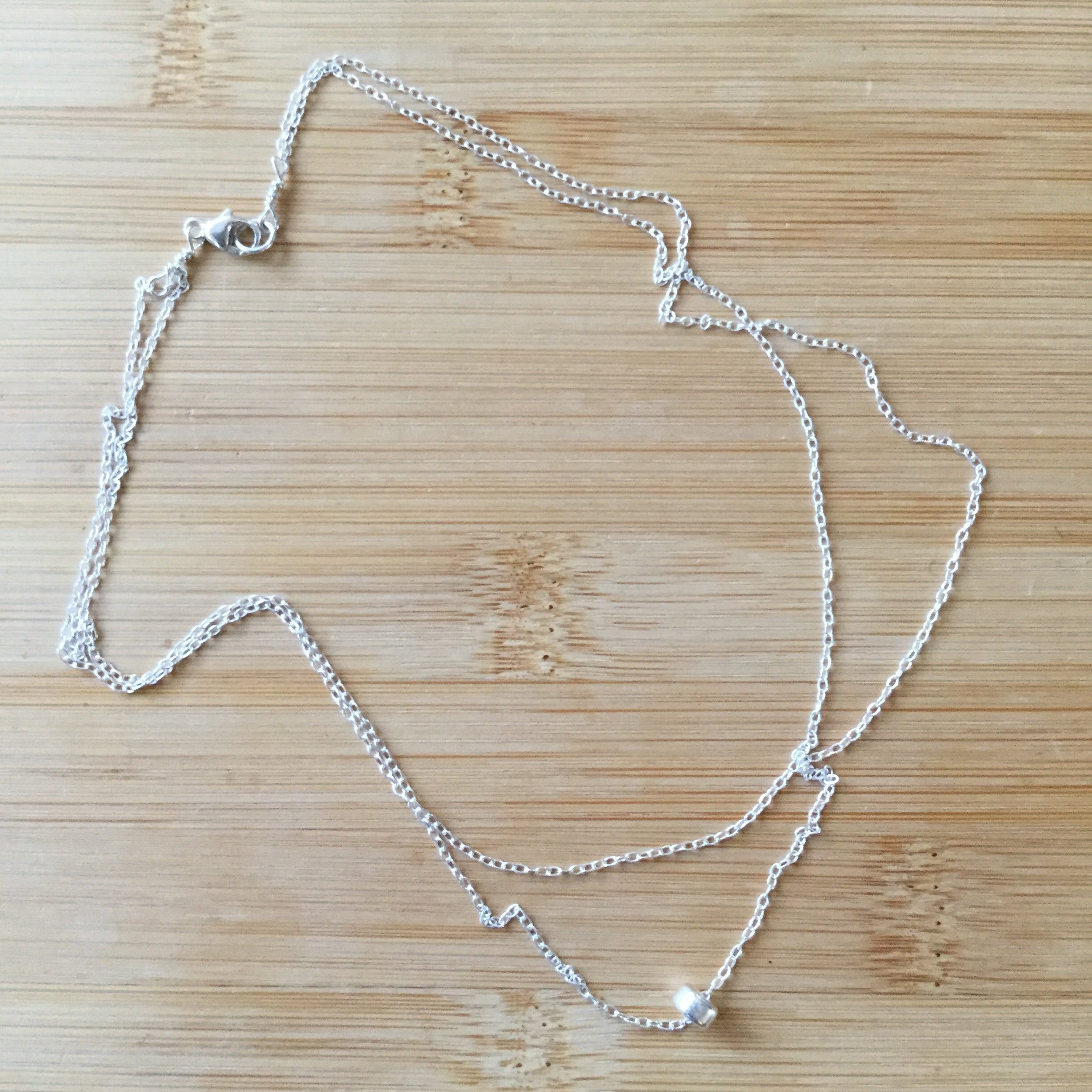 Multi Strand Sterling Silver Necklace Sterling Silver Etsy