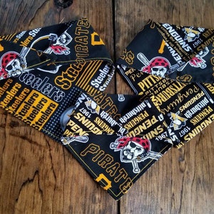 Pittsburgh Dog Bandana - NFL Pittsburgh Steelers//NHL Pittsburgh Penguins//MBL Pittsburgh Pirates// Reversible Dog Bandana