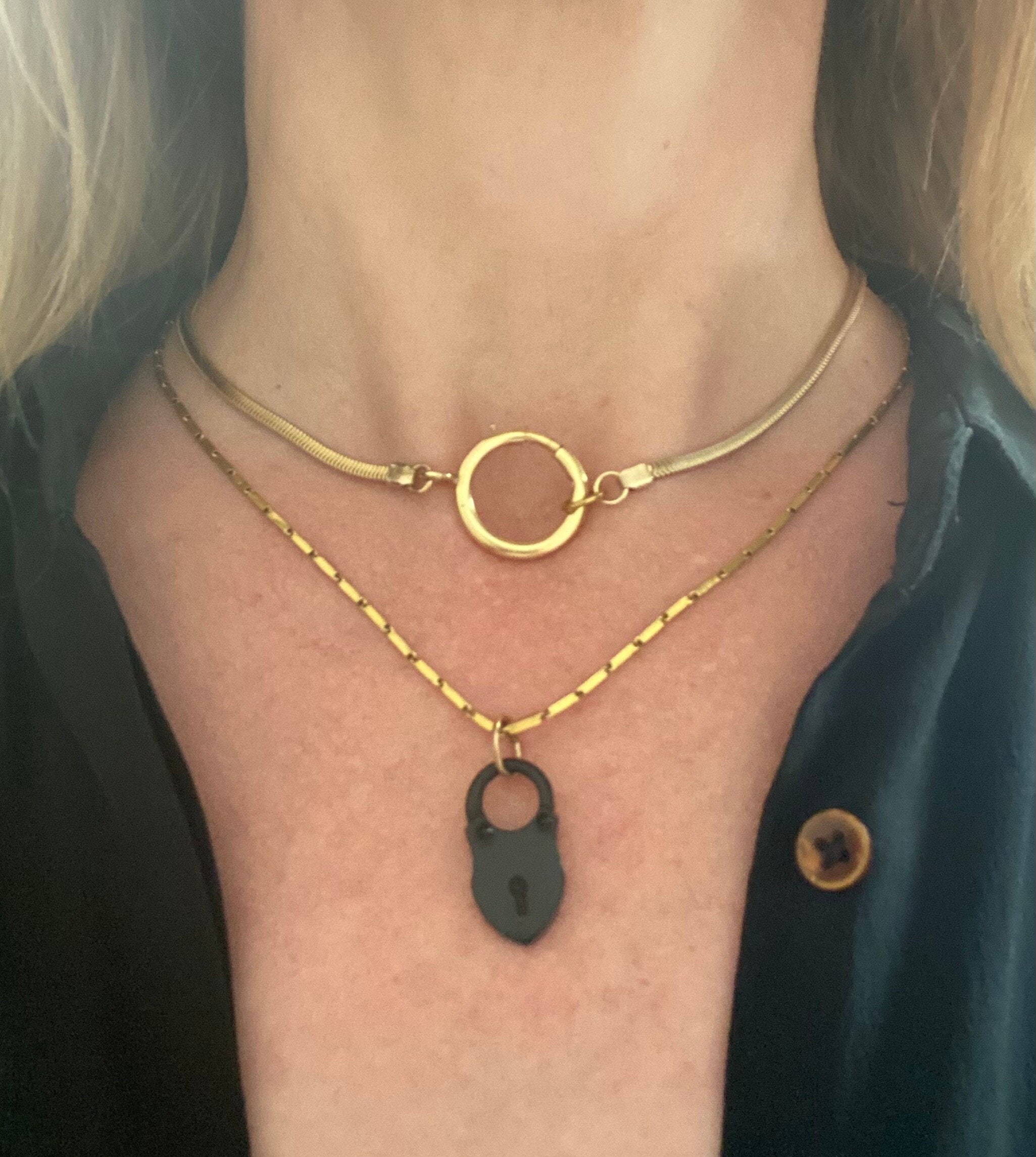 9ct gold shop snake necklace