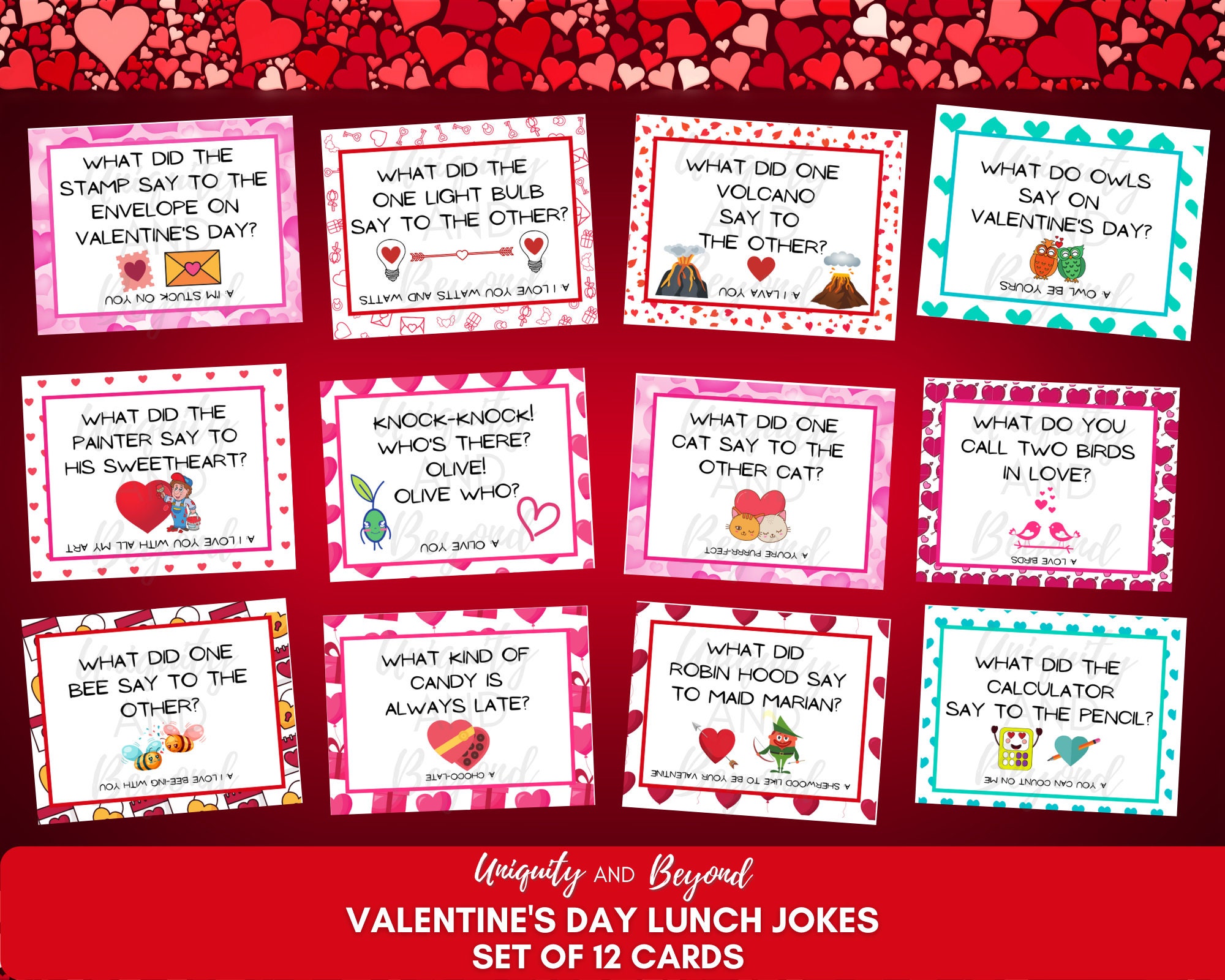 Valentine Jokes - Etsy Valentine Jokes - Etsy