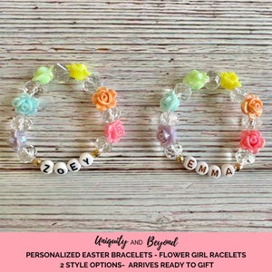 Easter basket stuffer, Kids Easter Bracelet, Easter bracelet for Girls, Flower Girl Bracelet, Easter gift, Basket Filler, Flower Girl Gift