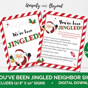 We&#39;ve Been Jingled Sign, You&#39;ve Been Jingled, Christmas Games, Christmas Printable, Party Games, Holiday Party Games, Co Worker Game