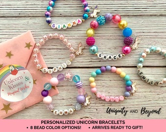 Unicorn bracelet, Unicorn gift, Kids birthday gift, Unicorn bracelet for girls, Unicorn birthday gift, Unicorn gift for kid, Beaded Bracelet