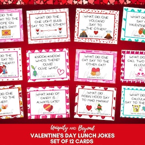 Blagues de note de déjeuner de la Saint-Valentin pour enfants, blagues imprimables de note de déjeuner de la Saint-Valentin, notes de blague de déjeuner, téléchargement numérique, blagues de boîte à lunch