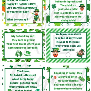 St Patrick's Day Scavenger Hunt, St Patrick's Day Treasure Hunt, St Patrick's Day Games, Leprechaun Hunt, Kids Treasure Hunt, Printable image 7