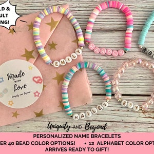 Name Bracelet, Girls Name Bracelet, Personalized, Heishi Bracelet, Gift for Kid, Friendship Bracelet, Toddler Bracelet, Birthday Gift