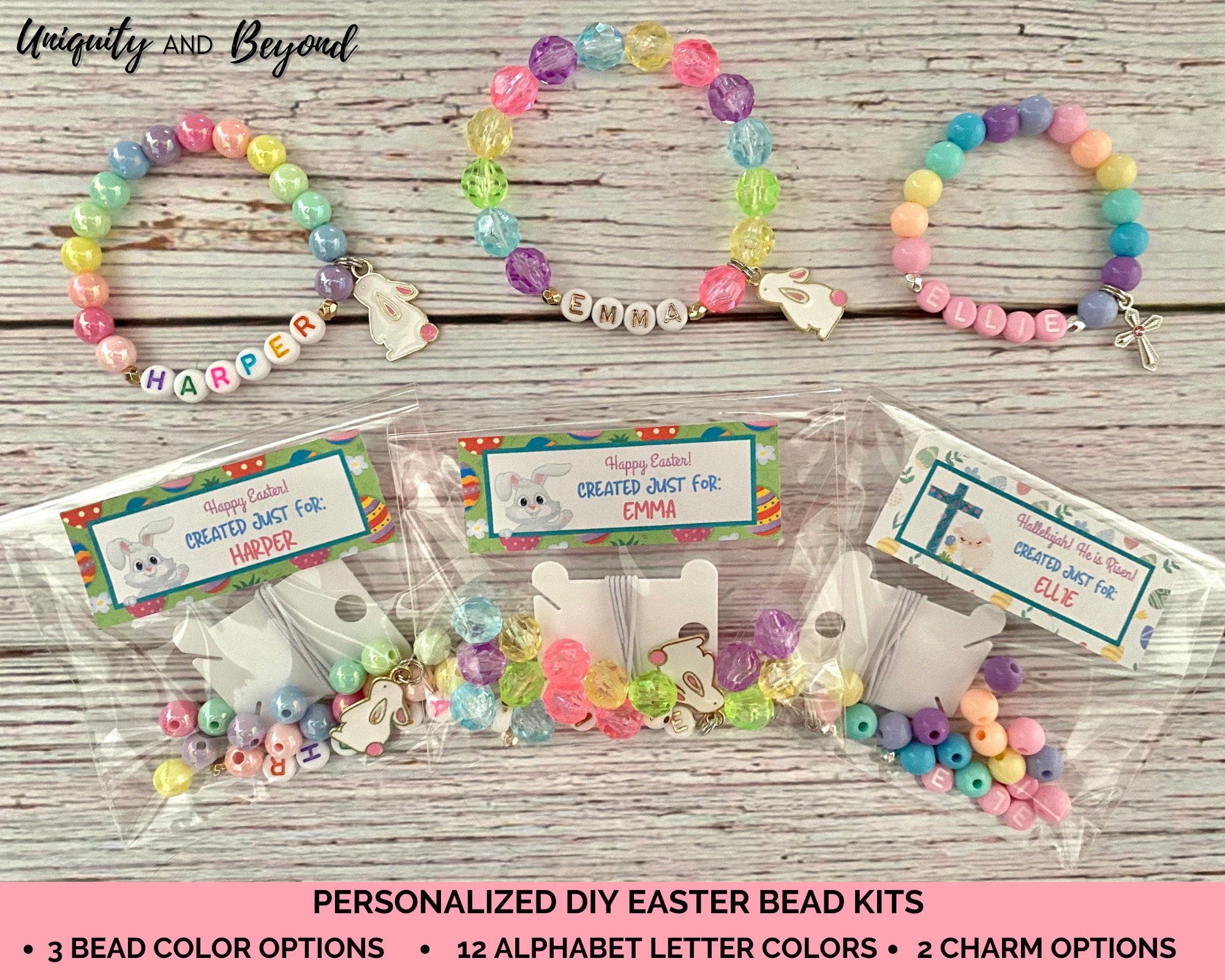 DIY bracelet kit, pony bead bracelet, letter bracelets, colorful name  bracelet, stacking bracelets, kids bracelets, make your own bracelet