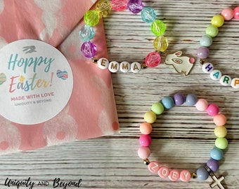 Easter basket stuffer, Kids Easter gift, Easter bracelet, Easter bunny bracelet, Easter outfit, Easter bunny gift, Easter bracelet for girls