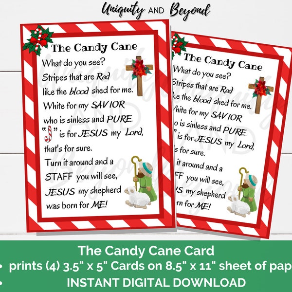 The Candy Cane Poem, Christmas Poem, The Bible Story, Christmas Poem for Kids, Christmas Kids activities, Christmas Manger, Candy Cane Tags