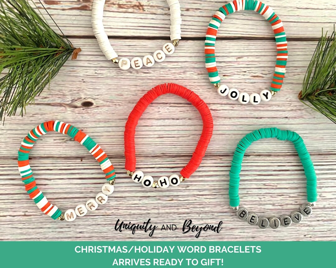 Christmas Name Bracelet, Diy, Bead Kit, Bracelet Gift For Kid, Kid Stocking  Stuffer, Party Favors - Yahoo Shopping