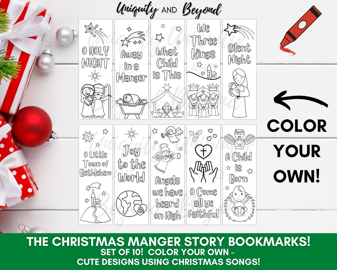 Christmas Bookmarks, A Christmas Story, the Bible Story, the Christmas