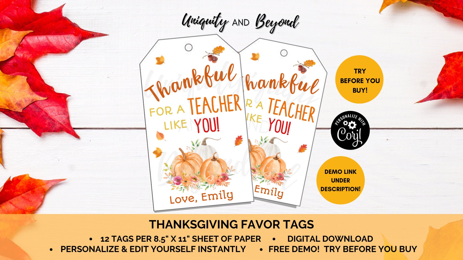 Printable Thanksgiving Tags Thanksgiving Favor Tags 