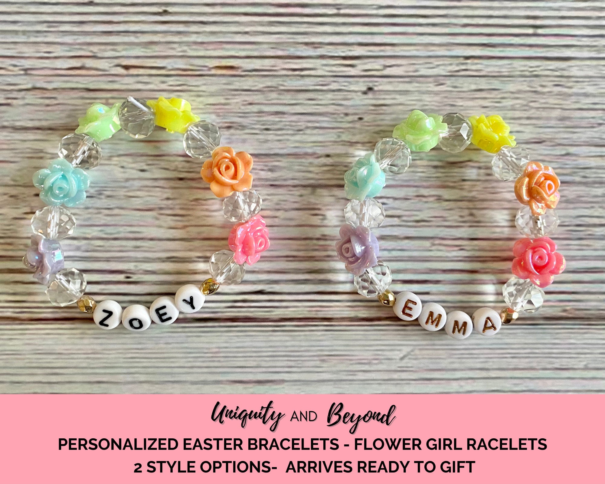 Girls Bracelets, Colorful Bead Bracelets for Girls, Kids Stretch Bracelets,  Birthday Bracelets, Kids Jewelry For Girls, Stacker Bracelets
