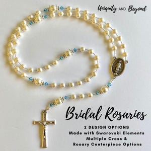 Wedding Rosary, Bridal Bouquet Rosary, Personalized Rosary, Bridal Rosary, Catholic Gifts, Religious Gifts, Gifts for Her, Gift for Mom