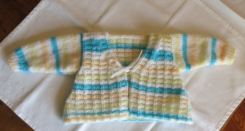Baby Childs Cardigan Hand Knitted 12 months