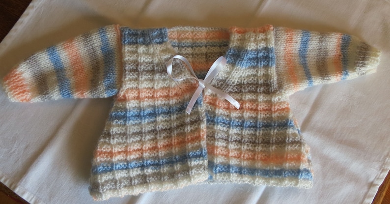 Baby Childs Cardigan Hand Knitted 12 months