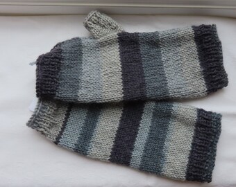 Hand Knitted Fingerless Wrist Warmer Gloves Pure British Wool