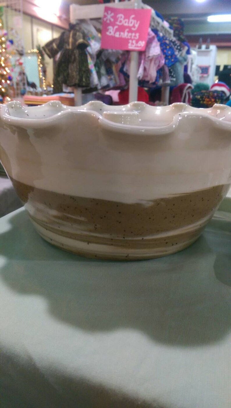 handmade functional 3 weeks. Available in brown or green Pound Cake pan Beautiful Made to order Unique hand-turned pottery Bunt pan