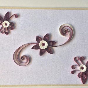 Quilling cards handmade, Greeting cards, Flower cards~ Thank you card, Quilled card, quilled cards, Blank,Cards