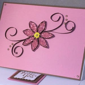 Quilled handmade flower greeting card~ Quilling greeting card~ Any occasion greeting card~ handmade quilled card~ Quilled easel card