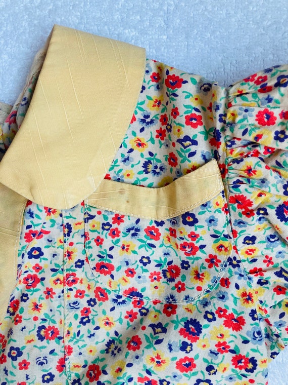 Vintage 1940s early 50s toddler girl dress, cotto… - image 8