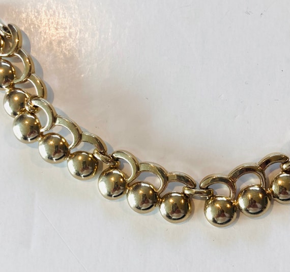 Vintage 1950s 1960s gold tone Monet choker panel … - image 9