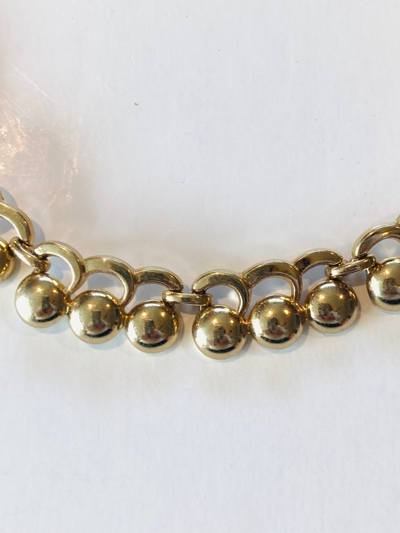 Vintage 1950s 1960s gold tone Monet choker panel … - image 4