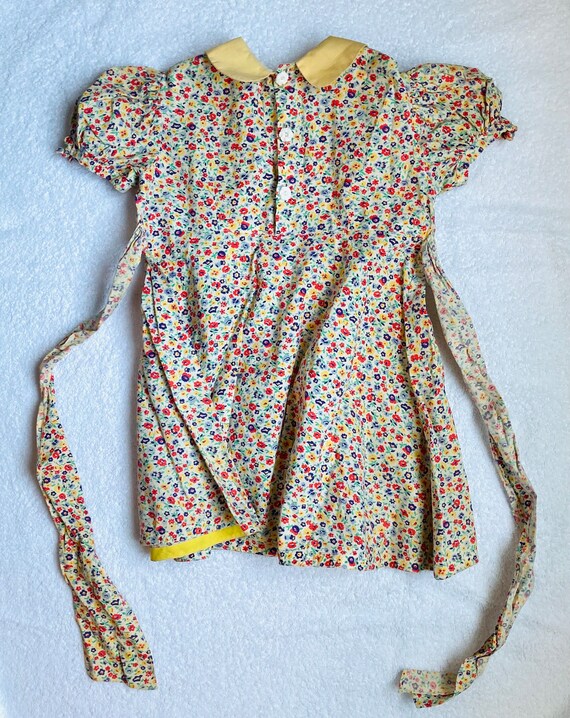 Vintage 1940s early 50s toddler girl dress, cotto… - image 6